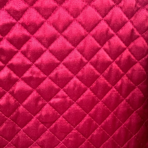 Carole Little Red Quilted Plush Jacket Coat | Oriental Flair | Medium - Picture 6 of 16